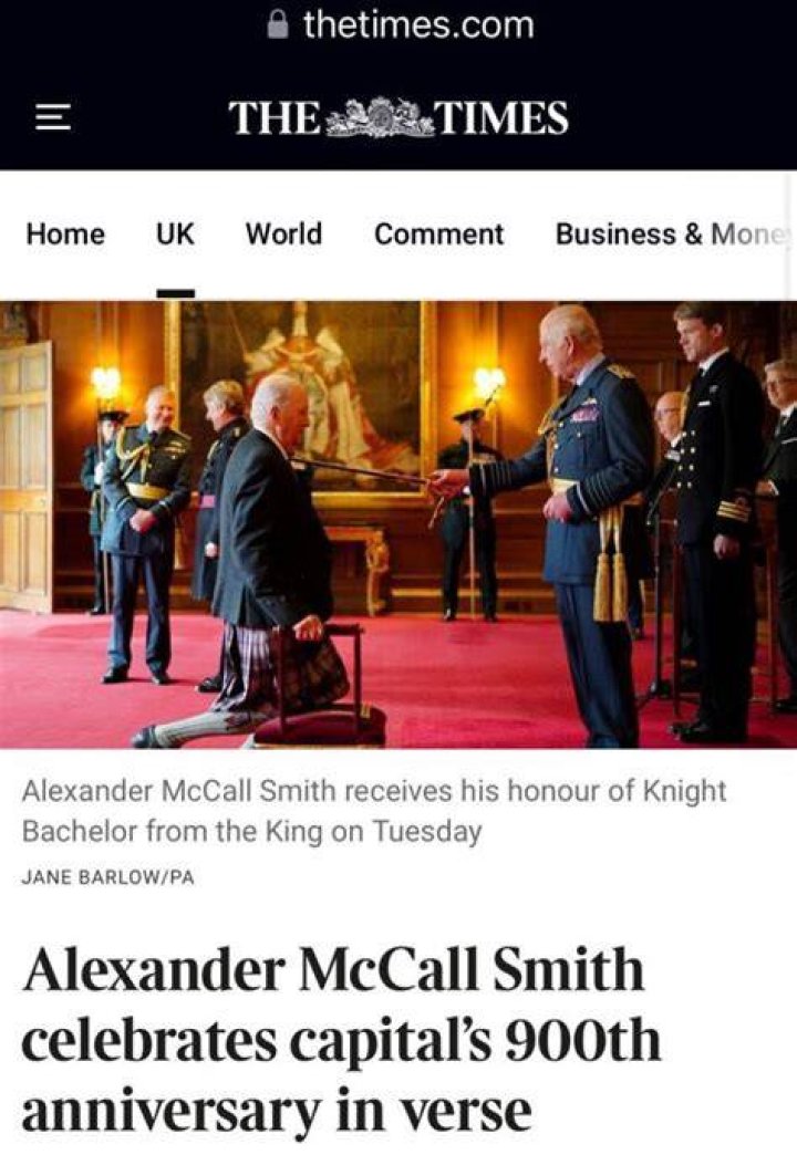Alexander Mccall Smith (novelist) Wiki,Age,Birthday,Biography,Height,Net Worth ..