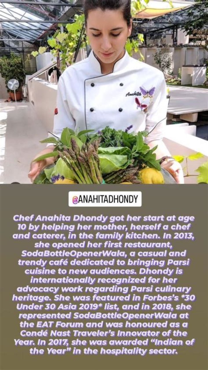 Anahita Dhondy (chef) Wiki,Age,Birthday,Biography,Height,Net Worth ..