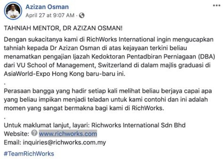 Azizan Osman - Bio, Age, Wiki, Facts and Family