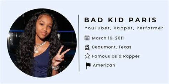 Bad Kid Paris (webvideostar) - Biography, Age, Net Worth, Wikipedia, Spotify, TikTok, Facebook, Facts and Family