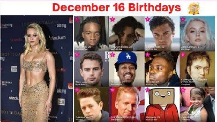 Famous People's Birthdays, december 16, England Celebrity Birthdays