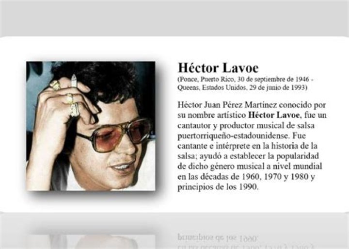 Hector Lavoe - Bio, Age, Wiki, Facts and Family
