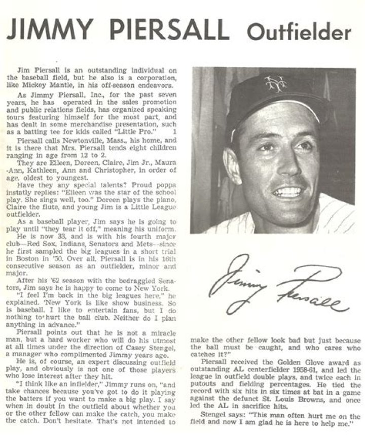 Jimmy Piersall - Bio, Age, Wiki, Facts and Family