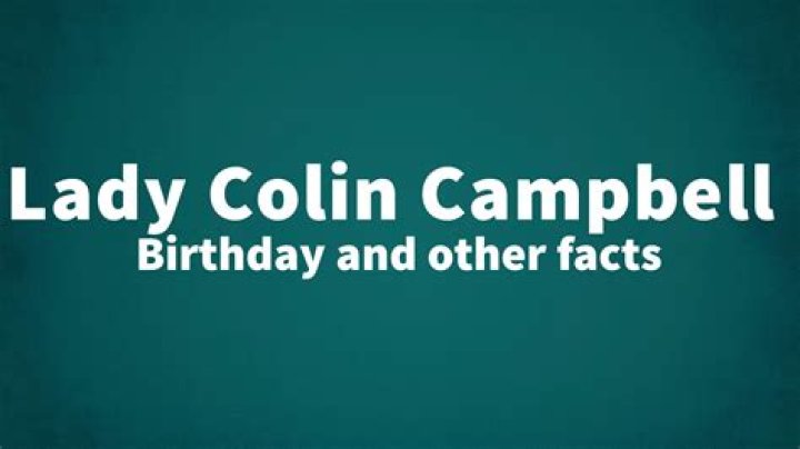 Lady Colin Campbell - Bio, Age, Wiki, Facts and Family