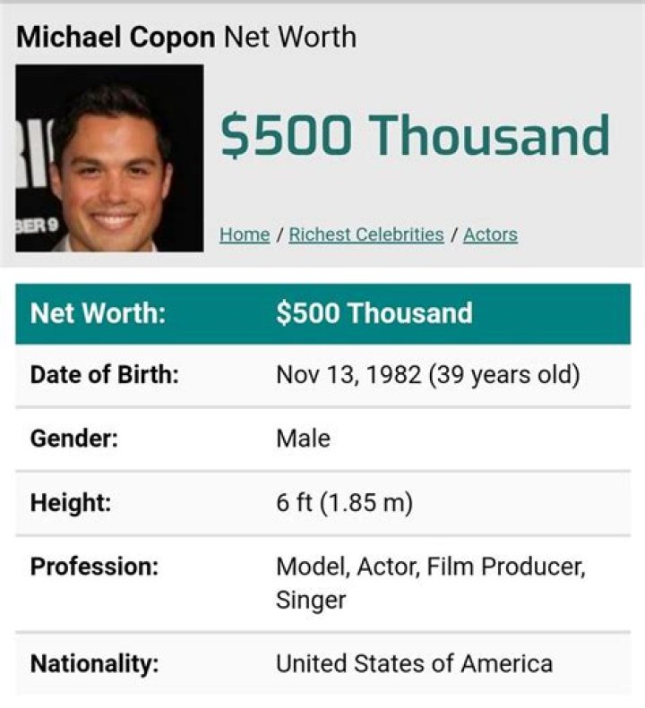 Michael Copon - Bio, Age, net worth, height, Wiki, Facts and Family