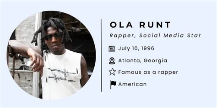 Ola Runt (rapper) - Biography, Age, Net Worth, Wikipedia, Spotify, TikTok, Facebook, Facts and Family