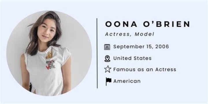 Oona O'Brien (actress) - Biography, Age, Net Worth, Wikipedia, Spotify, TikTok, Facebook, Facts and Family