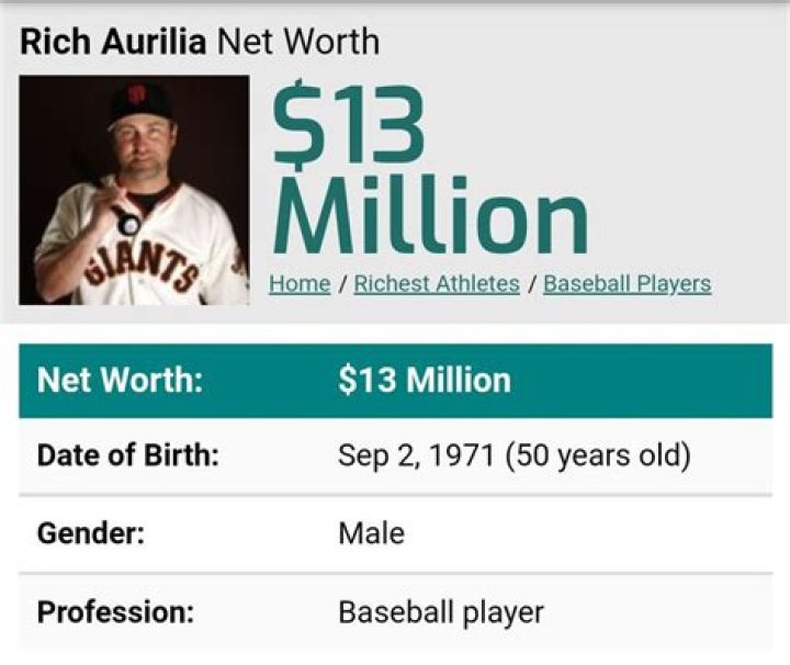 Rich Aurilia - Bio, Age, net worth, height, Wiki, Facts and Family