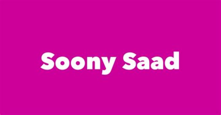 Soony Saad - Bio, Age, height, Wiki, Facts and Family