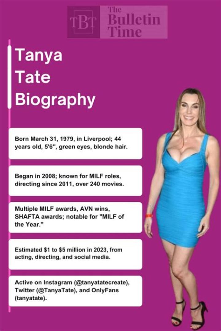 Tanya Tate - Bio, Age, Wiki, Facts and Family