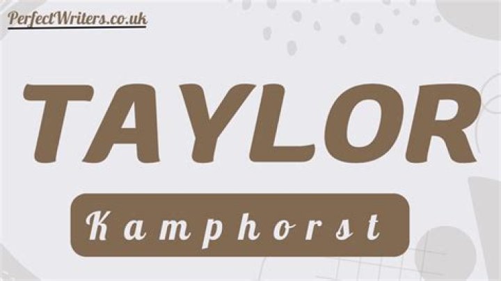 Taylor Kamphorst - Bio, Age, Wiki, Facts and Family