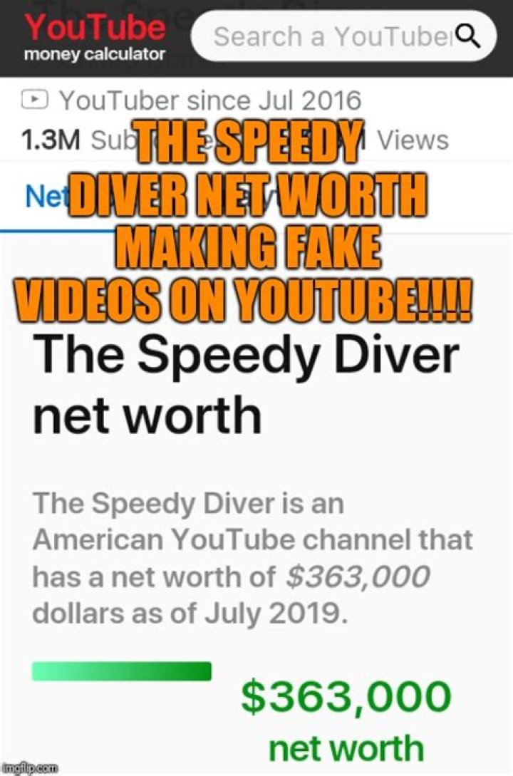 The Speedy Diver (webvideostar) - Wikipedia, Age, Net Worth, Biography , Spotify, TikTok, Facebook, Facts and Family