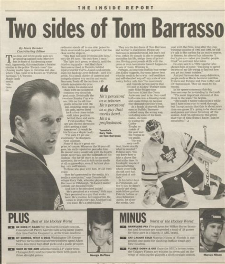 Tom Barrasso - Bio, Age, height, Wiki, Facts and Family