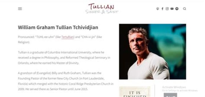 Tullian Tchividjian (author) - Wikipedia, Age, Net Worth, Biography , Spotify, TikTok, Facebook, Facts and Family